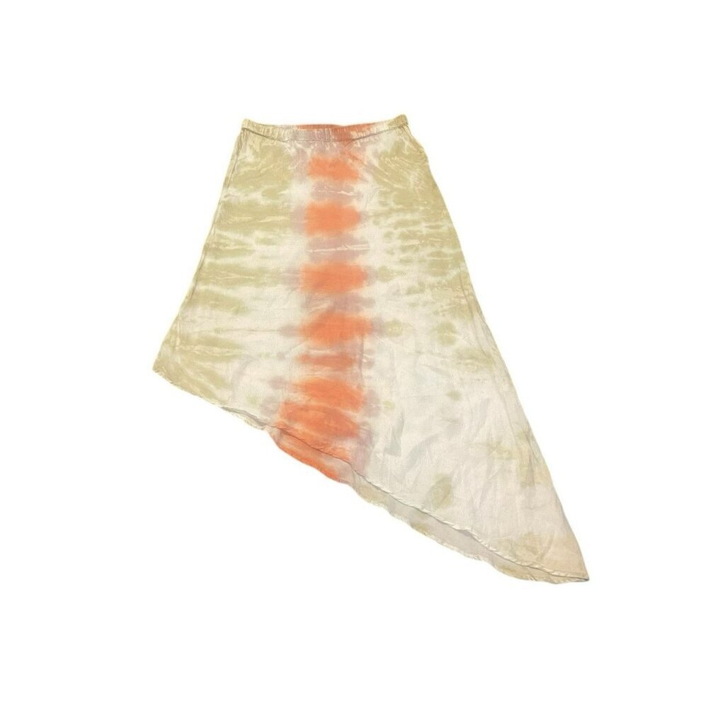 Young, Fabulous & Broke Skirt S Viscose Asymmetric Hem Marguax Orange Y2K - Picture 2 of 8